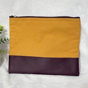 Bucrheat Betties Yellow and Brown Pouch